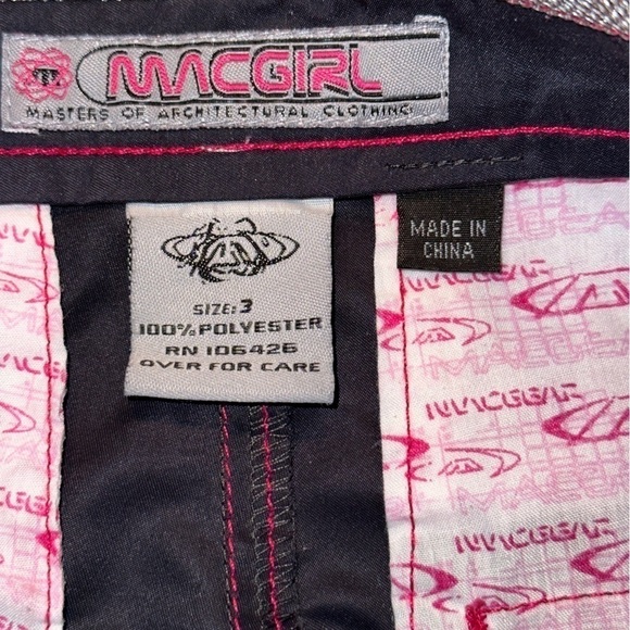 VNTG Macgear Macgirl Glow in the Dark Rave Flares Multi Zip Sz 3 - Picture 5 of 6